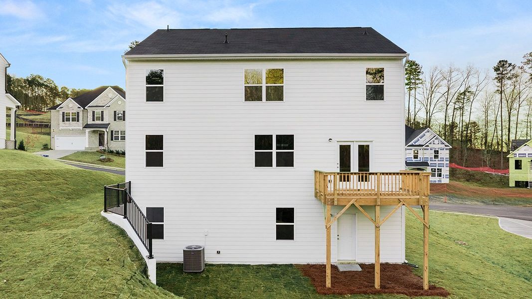 Exterior details and patio area of a home in Brooks Station, Dacula (Image 3).