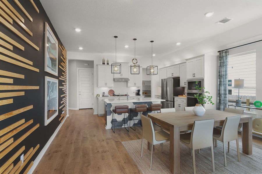 Representative furnished interior of a home built from the Austin by Chesmar Homes in Bridgeland 45's, Cypress (Image 8).