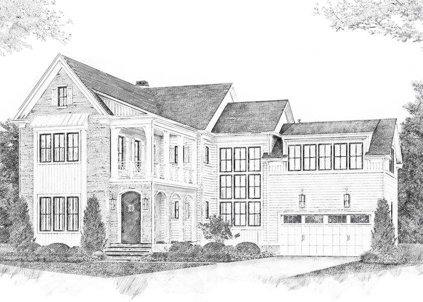 Representative rendering of the exterior for the Olivia by Homes by Dickerson (Image 5). Representative rendering of the exterior for the Olivia by Homes by Dickerson (Image 5).