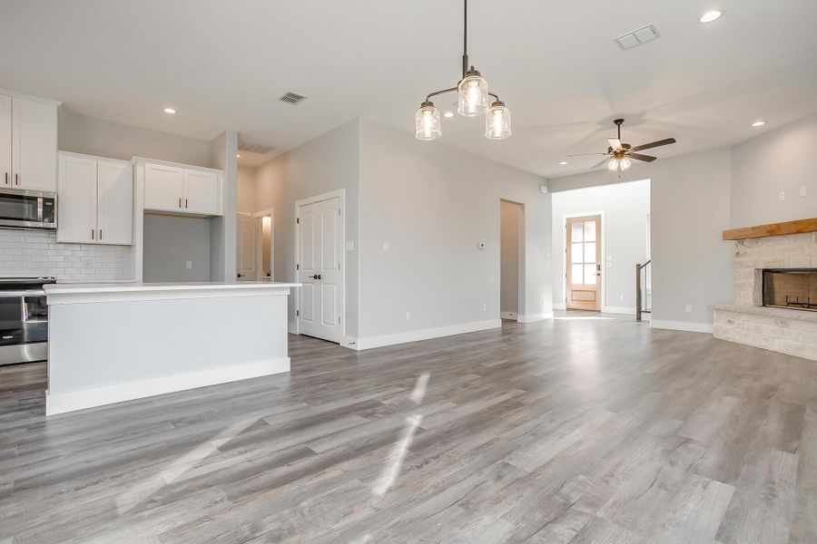Representative furnished interior of a home built from the The San Gabriel by Trinity Classic Homes in Zion Trails, Poolville (Image 5). Representative furnished interior of a home built from the The San Gabriel by Trinity Classic Homes in Zion Trails, Poolville (Image 5).