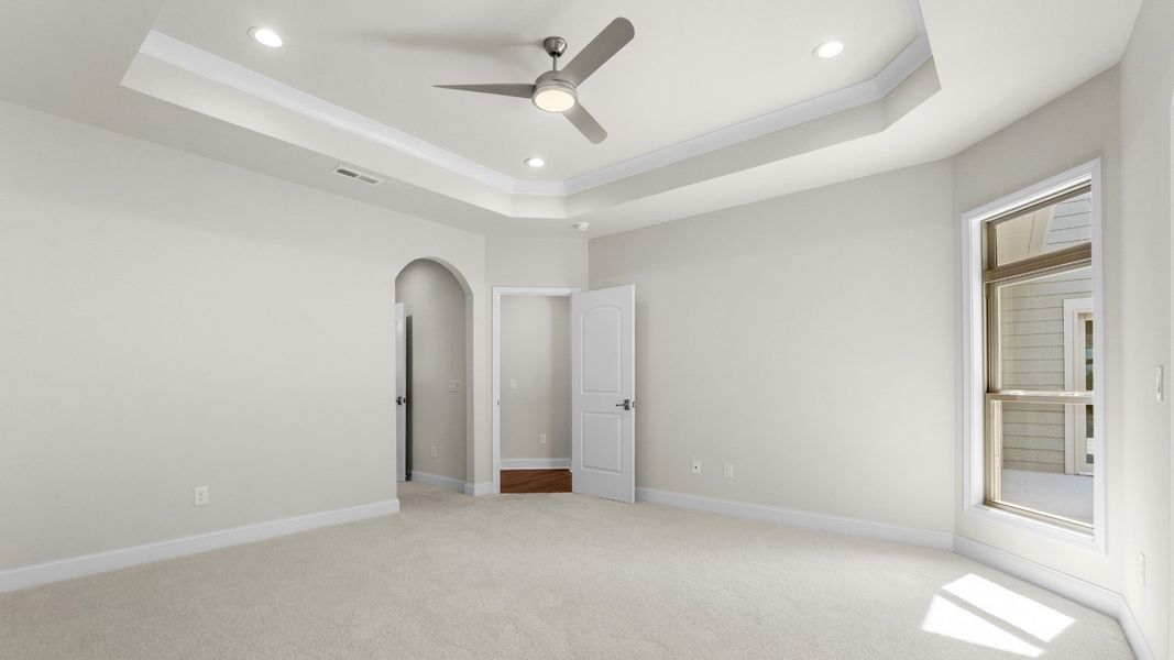 Spacious, unfurnished interior of a new home in Courtyards by Carrell, Ocean Isle Beach (Image 16). Spacious, unfurnished interior of a new home in Courtyards by Carrell, Ocean Isle Beach (Image 16).