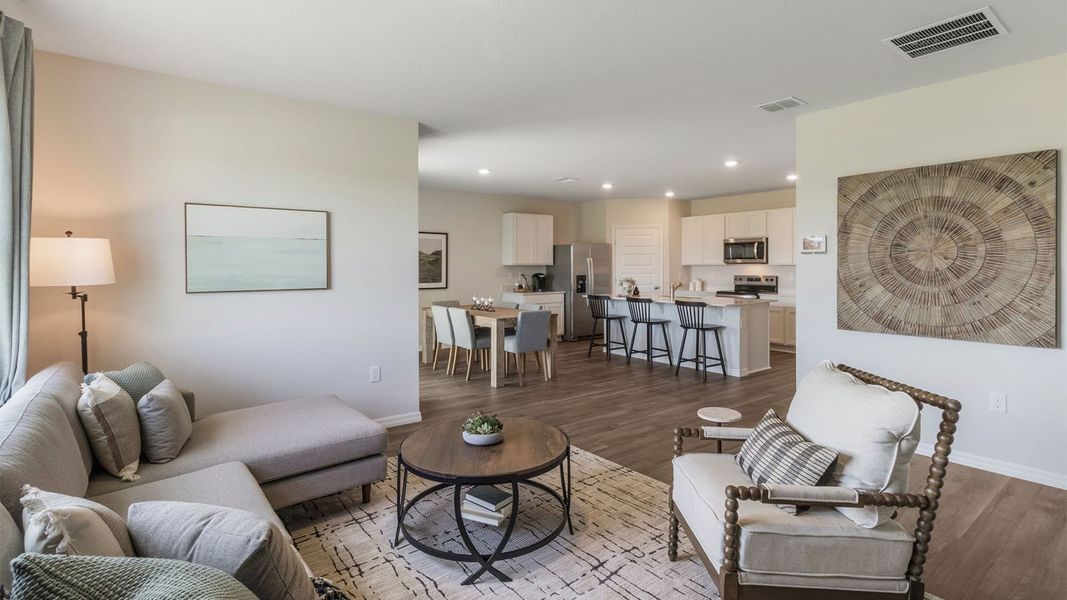 Furnished interior view inside a new home in Cypress Park Estates, Haines City (Image 9). Furnished interior view inside a new home in Cypress Park Estates, Haines City (Image 9).