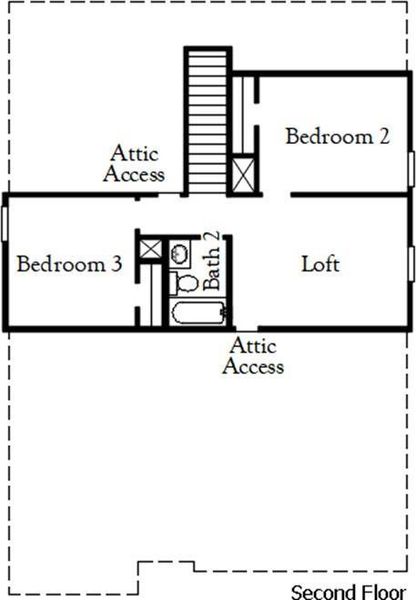 2D floor plan layout of this home in Cypress Green, Hockley, TX (Image 6).