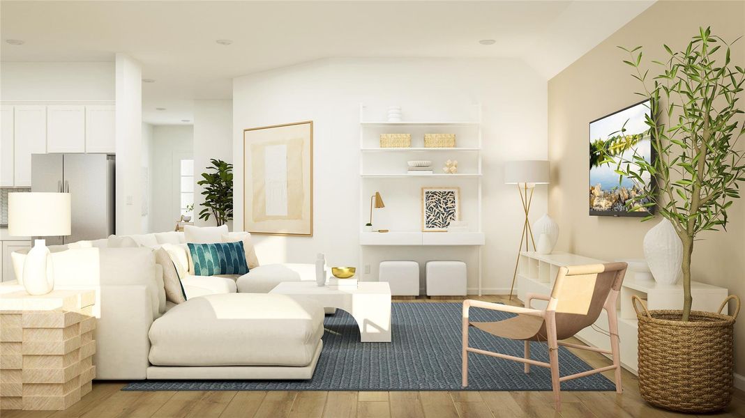 Furnished interior view inside a new home in Samara, League City (Image 6). Furnished interior view inside a new home in Samara, League City (Image 6).