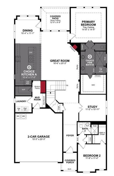 Beazer Homes Spiritas Ranch Summerfield floorplan.