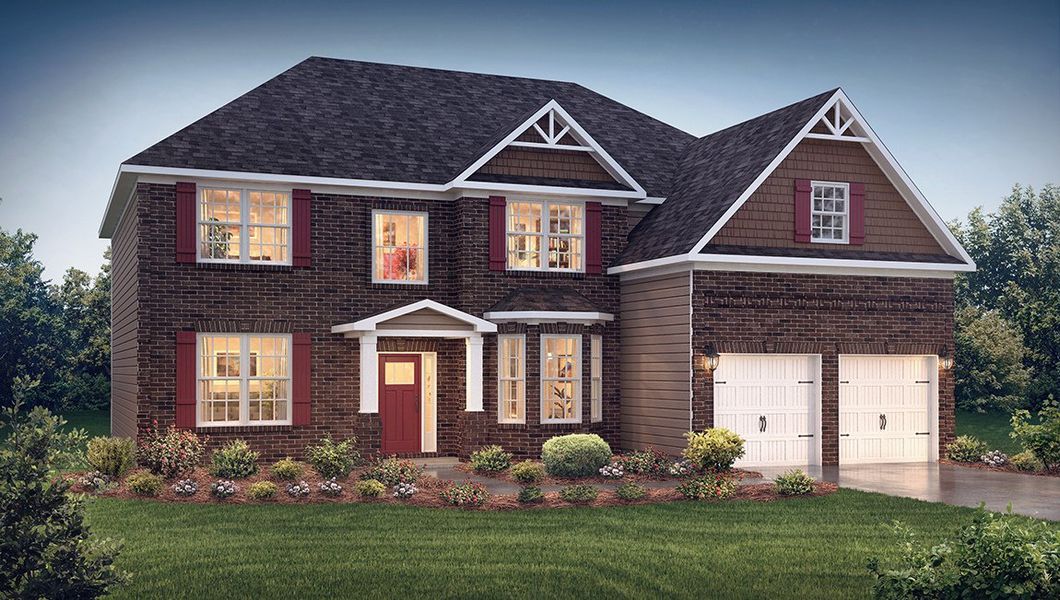 Representative exterior photo of a completed home built from the Seville by D.R. Horton in Campbell Ridge, Pelzer, SC (Image 3).