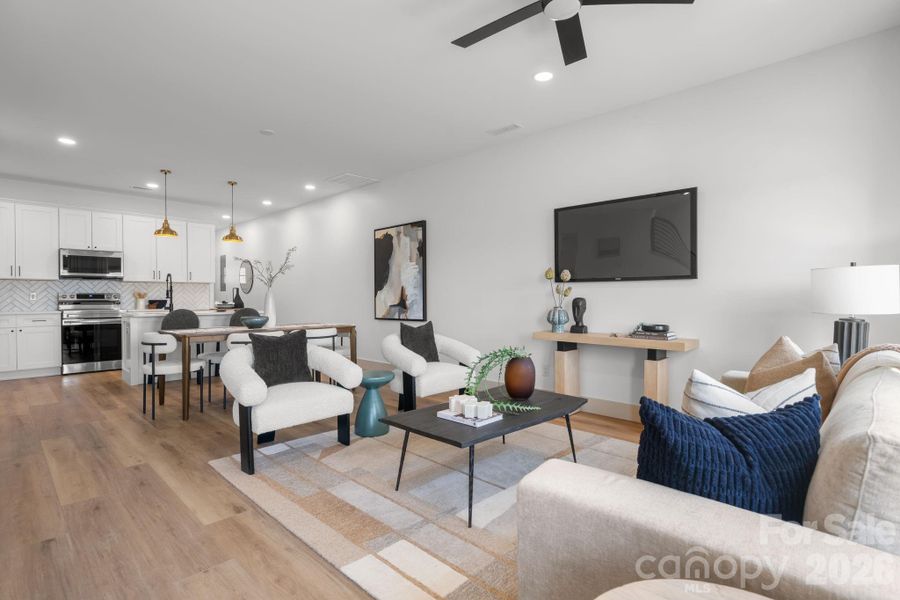 Furnished interior view inside a new home in , Hickory (Image 9).