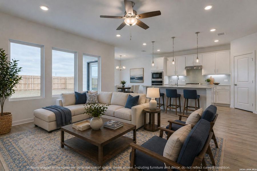 Furnished interior view inside a new home in Cordova Trails, Seguin (Image 9).