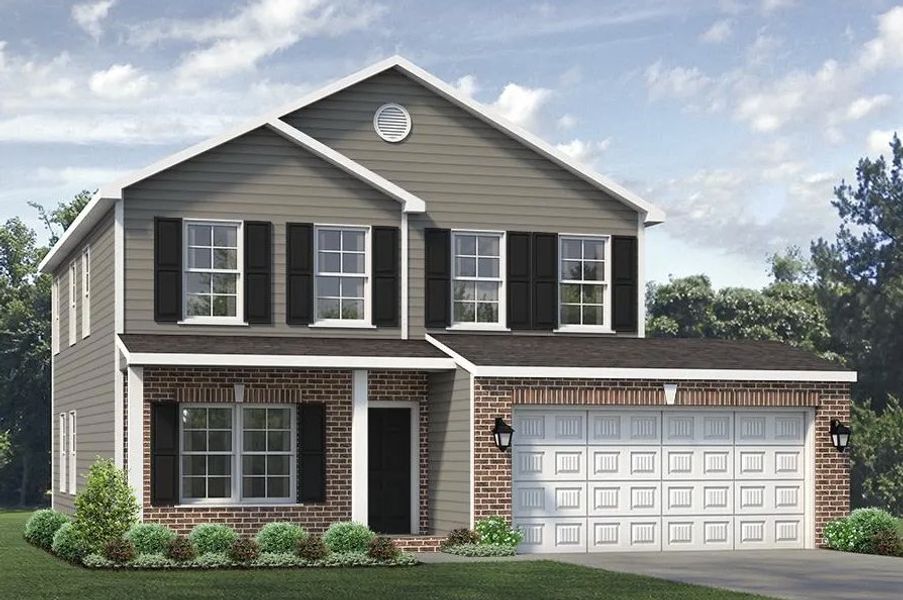 Representative exterior photo of a completed home built from the Irvine by Keystone Homes NC in The Wilcox, Greensboro, NC (Image 27).