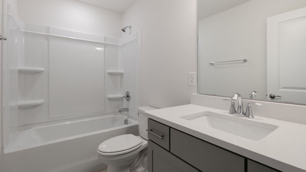 Furnished interior view inside a new home in The Villas at Kinsley, Jamestown (Image 6). Furnished interior view inside a new home in The Villas at Kinsley, Jamestown (Image 6).