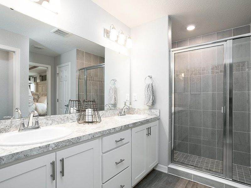 Your suite is complete with a private en-suite bath, a linen closet, and a walk-in wardrobe.