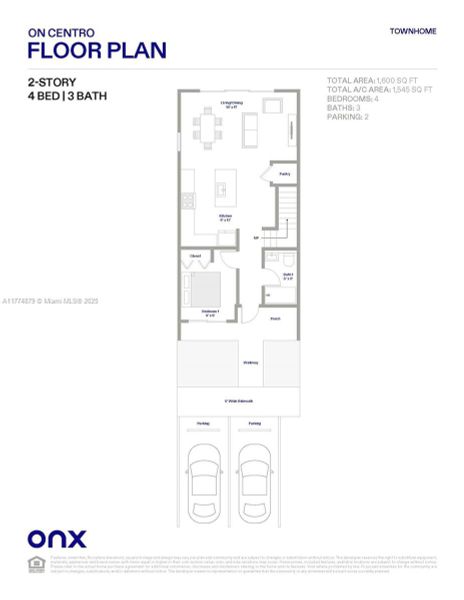 2D floor plan layout of this home in On Centro, Florida City, FL (Image 9).
