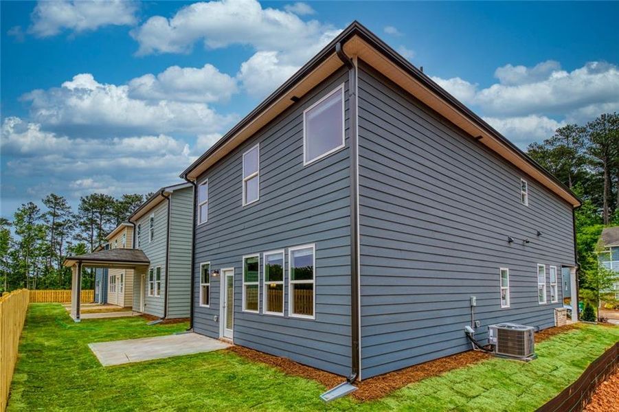 Exterior details and patio area of a home in Alcovy Village, Lawrenceville (Image 3).