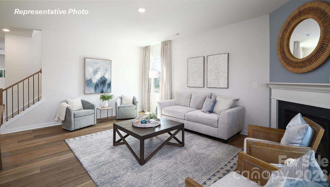 Furnished interior view inside a new home in Secrest Commons, Monroe (Image 22).