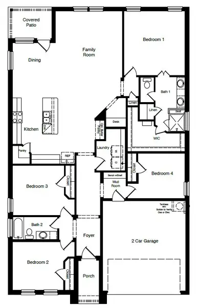 2D floor plan layout of this home in Morningstar, Aledo, TX (Image 3).