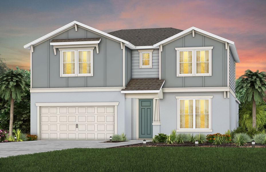 Representative exterior photo of a completed home built from the Winthrop by Pulte Homes in Canopy Preserve, Deland, FL (Image 13).