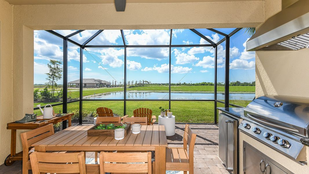 Representative furnished interior of a home built from the Ceretti by Taylor Morrison in Esplanade by the Islands, Naples (Image 24).