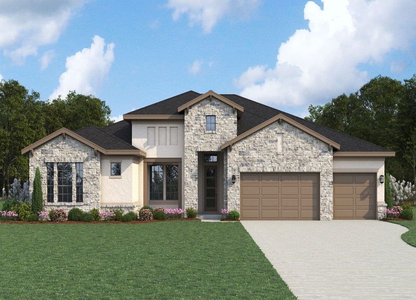 Portland Floor Plan Elevation C in Audubon 80's, Magnolia | Sitterle Homes
