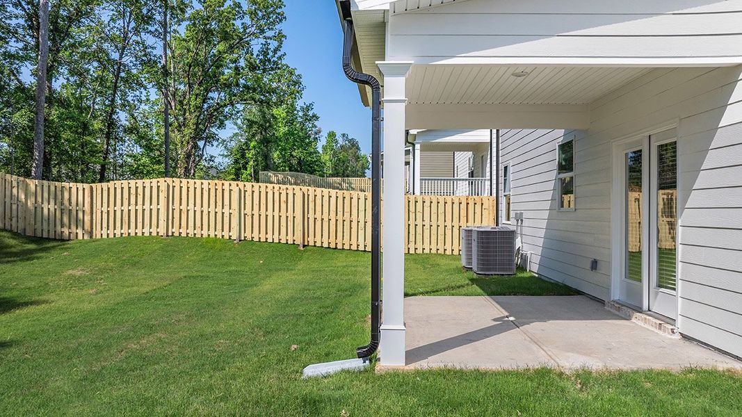 Exterior details and patio area of a home in Highland Hills, Graniteville (Image 2). Exterior details and patio area of a home in Highland Hills, Graniteville (Image 2).