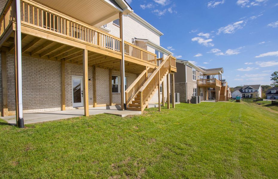 Exterior details and patio area of a home in Durham Farms, Hendersonville (Image 4).