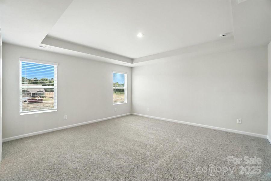Primary suite with tray ceiling