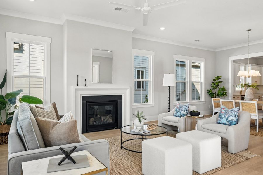 Furnished interior view inside a new home in Nexton, Summerville (Image 8). Furnished interior view inside a new home in Nexton, Summerville (Image 8).