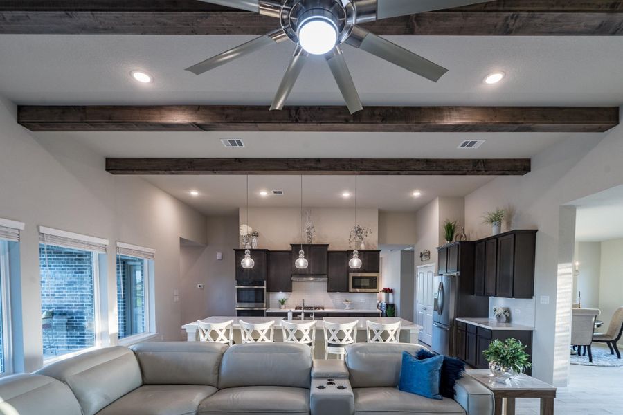 Abundant natural light spills beautifully into this incredible entertaining space