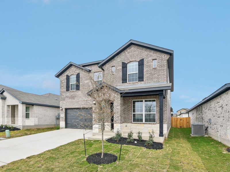 Front exterior of the San Jacinto floorplan at a Meritage Homes community.