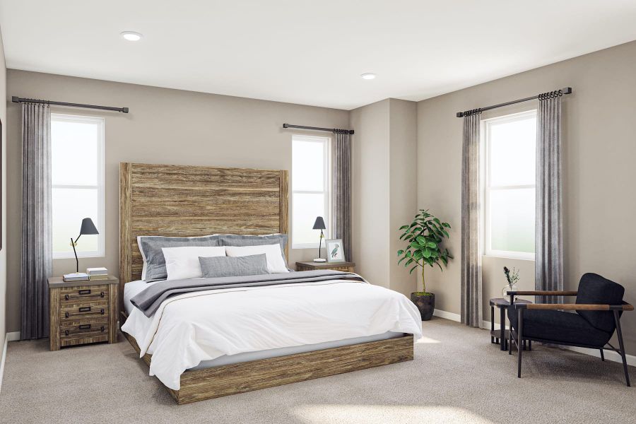 Representative furnished interior of a home built from the 3205 by Tri Pointe Homes in The Aurora Highlands, Aurora (Image 6).