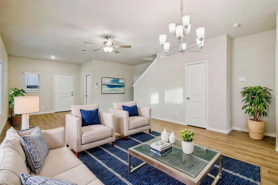 Experience this spacious living area.