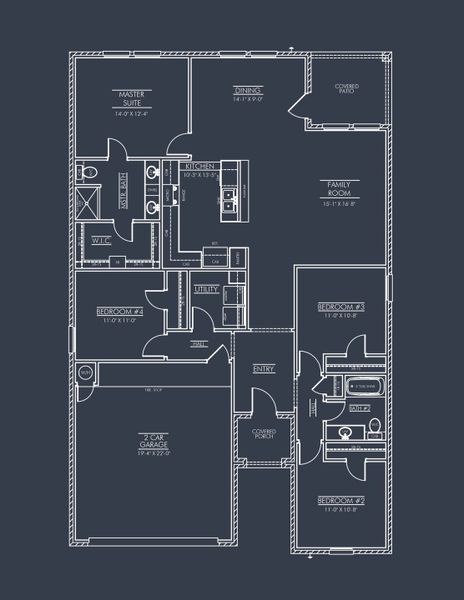 2D floor plan layout for the Florida by BLUEHAVEN Homes in Lakepointe, Lavon, TX (Image 3). 2D floor plan layout for the Florida by BLUEHAVEN Homes in Lakepointe, Lavon, TX (Image 3).