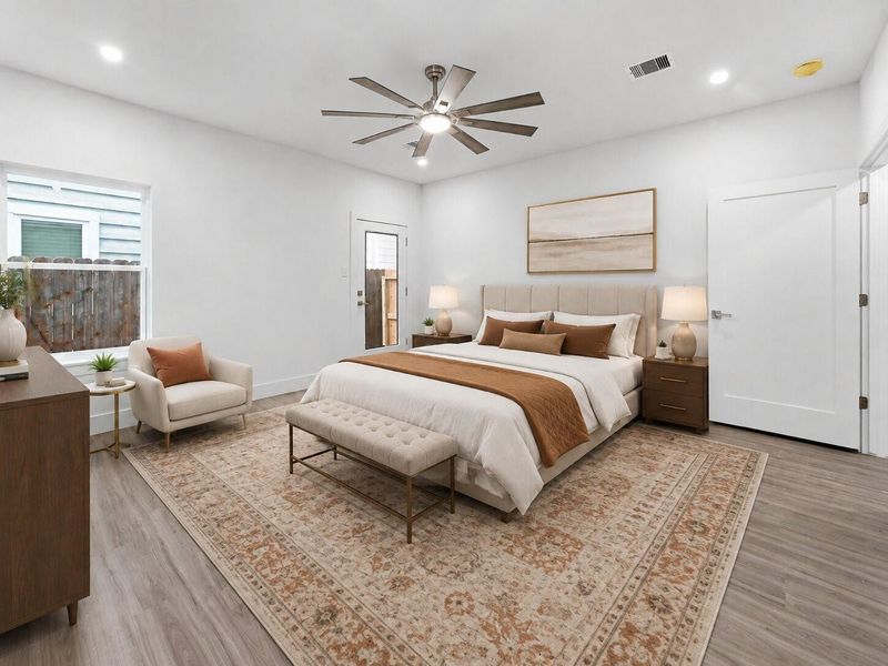 Virtually Staged-  Bedroom