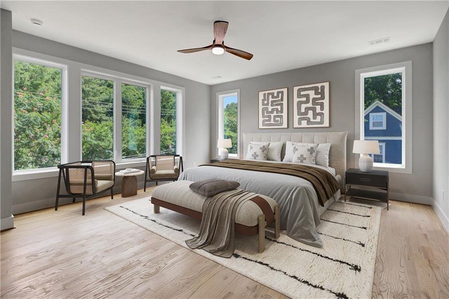 Furnished interior view inside a new home in , Atlanta (Image 13).