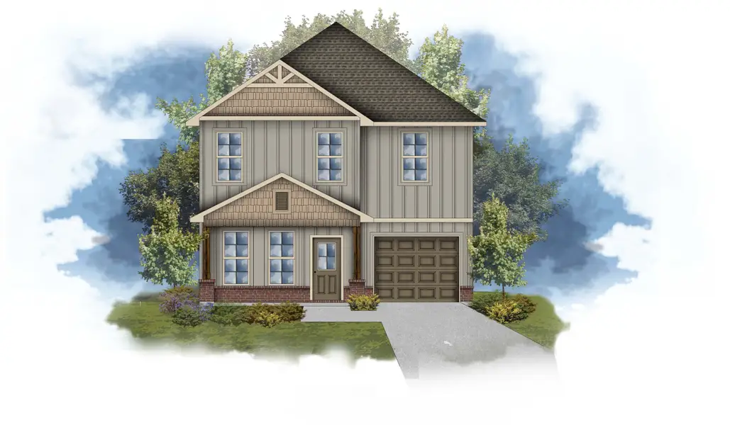 Architectural rendering of home exteriors planned for Hickory Cove in Burns, TN (Image 9).
