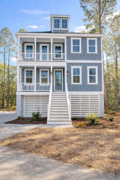 Front exterior of a new home in Waterloo Estates, Johns Island, SC, highlighting curb appeal (Image 21).