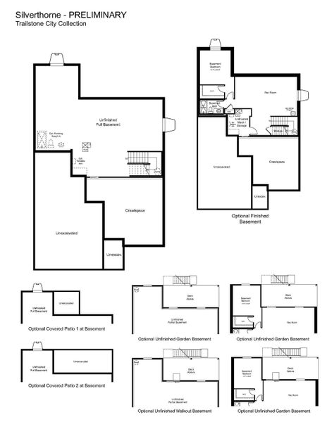 2D floor plan layout of this home in The Town Collection at Independence, Elizabeth, CO (Image 4).