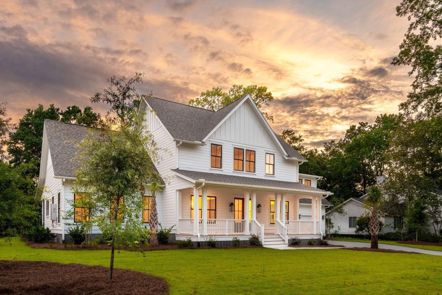 Front exterior of a new home in , Mount Pleasant, SC, highlighting curb appeal (Image 2). Front exterior of a new home in , Mount Pleasant, SC, highlighting curb appeal (Image 2).