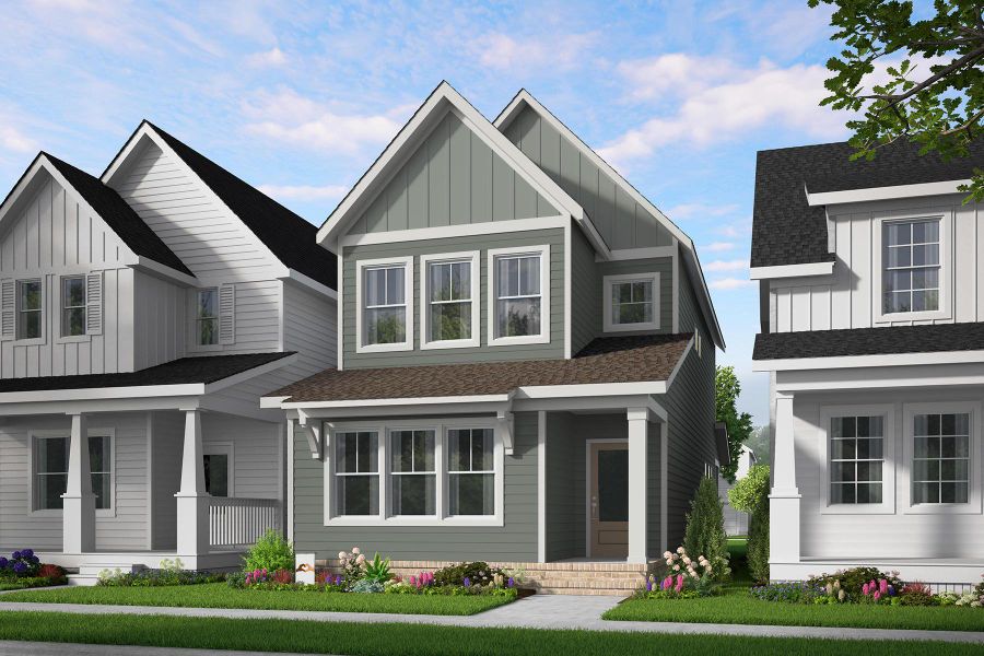 Representative exterior photo of a completed home built from the Hero by Garman Homes in Allen Park, Raleigh, NC (Image 2). Representative exterior photo of a completed home built from the Hero by Garman Homes in Allen Park, Raleigh, NC (Image 2).