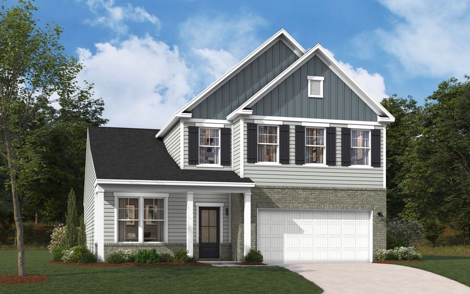Representative exterior photo of a completed home built from the The Hollins by Stanley Martin Homes in Chapin Place, Chapin, SC (Image 2).