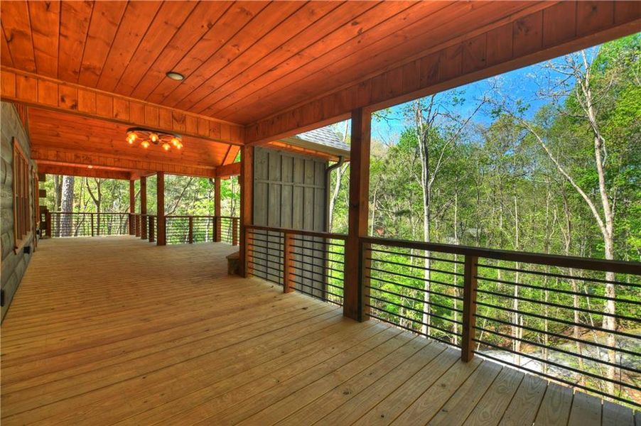 Exterior details and patio area of a home in , Ellijay (Image 28).