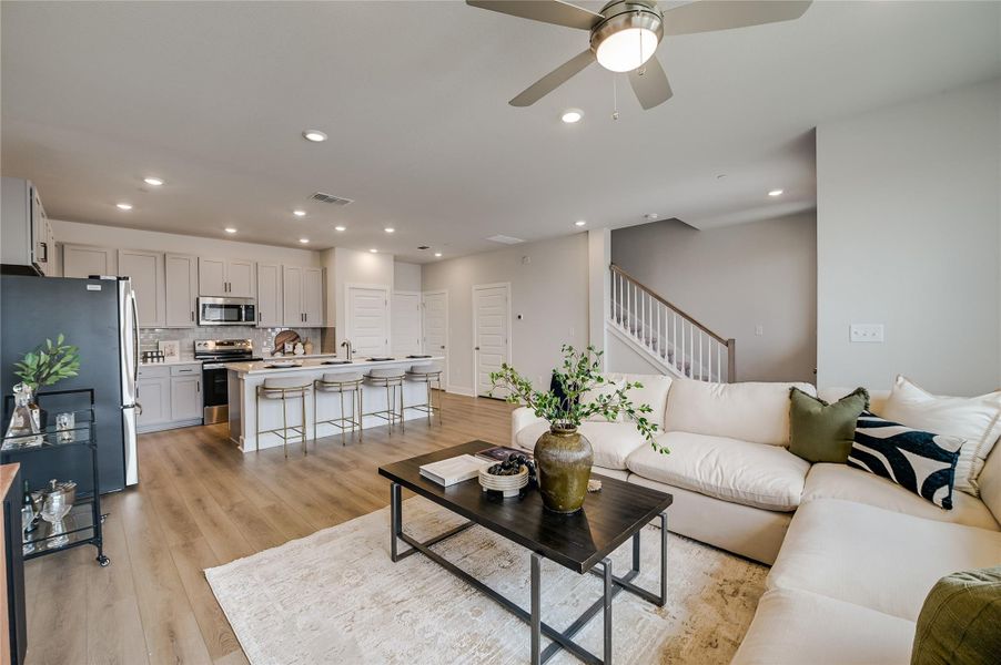 Family Room - Kitchen (Staged)