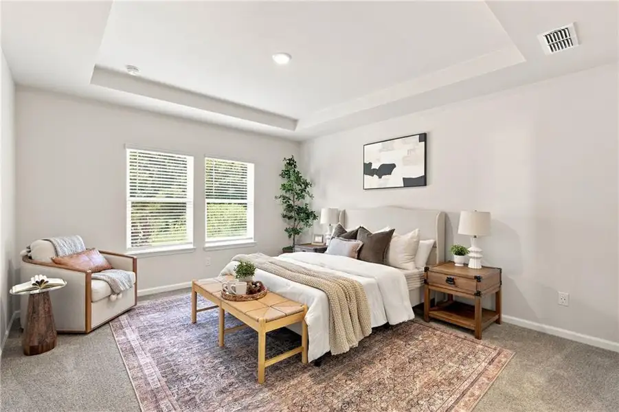 Furnished interior view inside a new home in Parkside at Grayson, Grayson (Image 7).