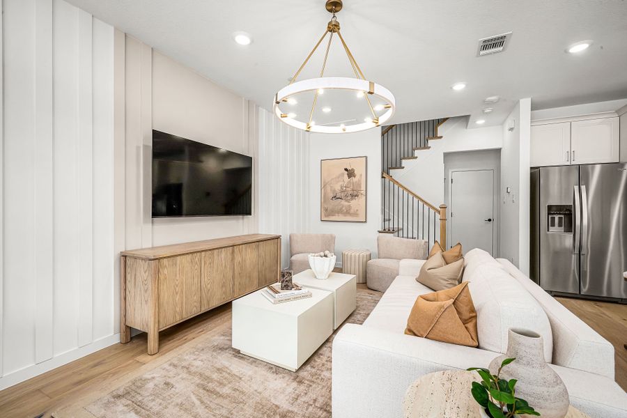 Representative furnished interior of a home built from the Waller by Pulte Homes in Monarch on Main, Round Rock (Image 15). Representative furnished interior of a home built from the Waller by Pulte Homes in Monarch on Main, Round Rock (Image 15).