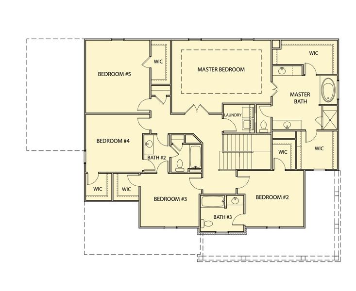 2D floor plan layout for the Somerset II by Kerley Family Homes in Walters Creek, Douglasville, GA (Image 4).