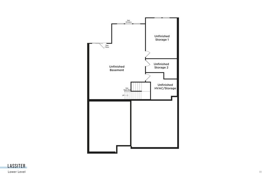 2D floor plan layout for the Lassiter by DRB Homes in Mason Glenn, Franklinton, NC (Image 38).