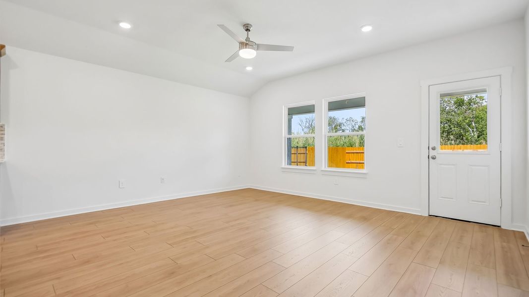Spacious, unfurnished interior of a new home in Trails at Wildhorse, Austin (Image 19).