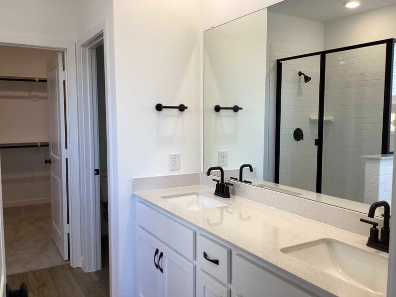 Primary Bathroom Construction Progress featuring the Harmony Collection