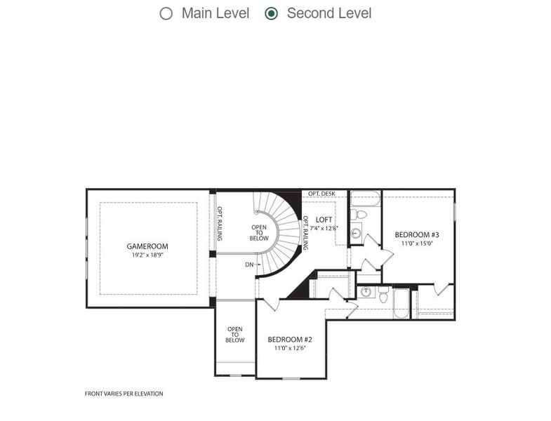 2D floor plan layout for the Grantley by Drees Custom Homes in Fulshear Lakes, Fulshear, TX (Image 21). 2D floor plan layout for the Grantley by Drees Custom Homes in Fulshear Lakes, Fulshear, TX (Image 21).
