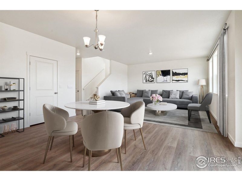 Furnished interior view inside a new home in Ridge at Johnstown, Johnstown (Image 9). Furnished interior view inside a new home in Ridge at Johnstown, Johnstown (Image 9).
