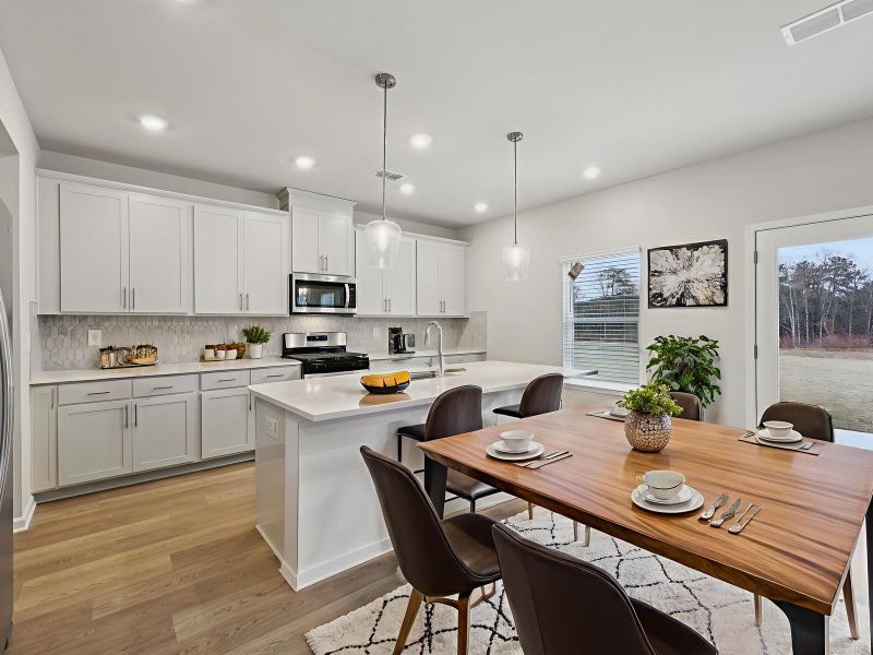 Furnished interior view inside a new home in Parkside at Grayson, Grayson (Image 4).